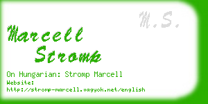 marcell stromp business card